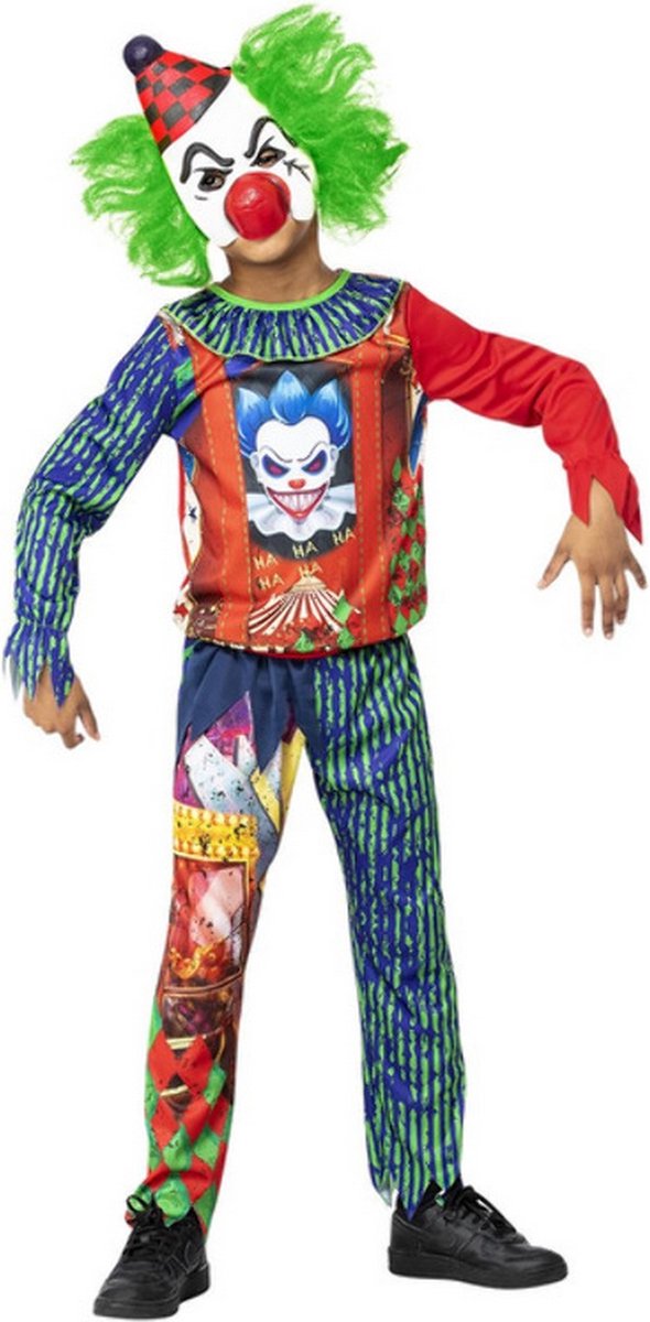 Monster & Griezel Kostuum | Lachen In Het Donker Enge Clown Kind Kostuum | Small | Halloween | Verkleedkleding